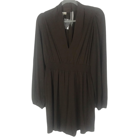 Muse Exclusively for Boston Proper Brown Long Sleeve Knit Romper. - Picture 7 of 11